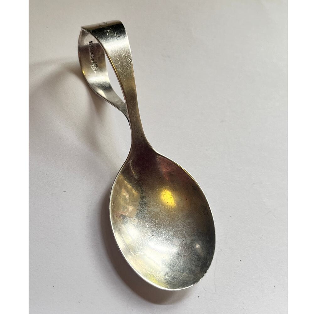 Vintage Webster Sterling Silver Baby Spoon Infant Flatware 3" Collectible USA